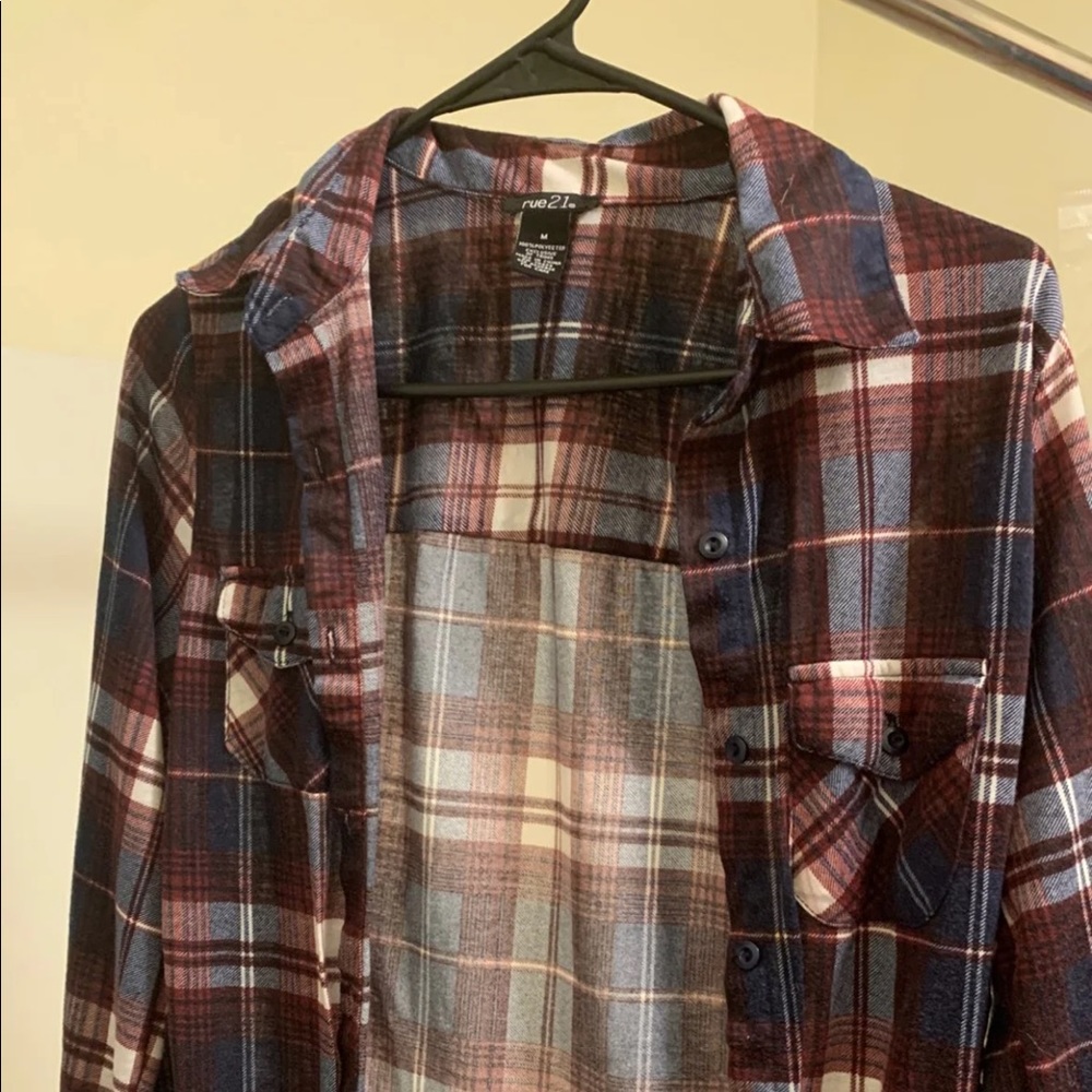 tie front flannel
